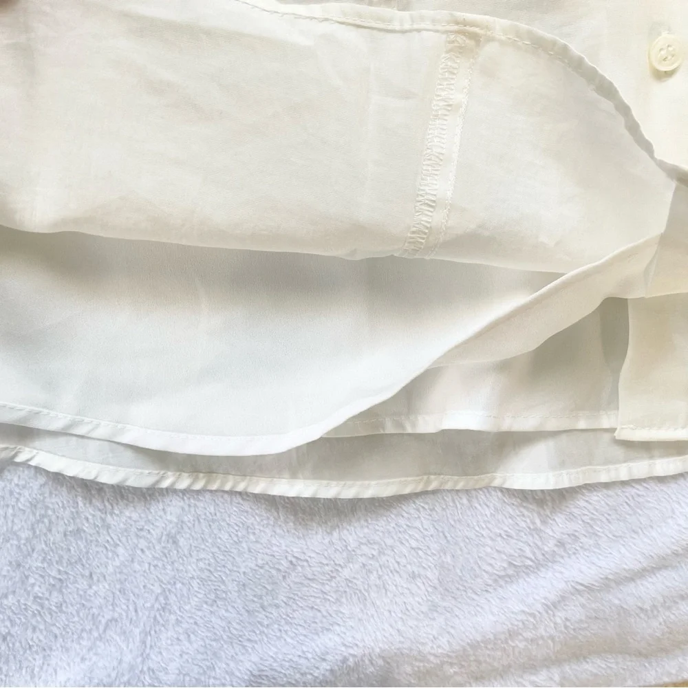 Zara • NWT Ivory Short Sleeve Button Up A-Line Shirt Dress